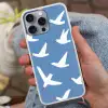 Vogels - Wit - Patroon Hoesje iPhone 16 Pro Max met koord klein -sfeer3