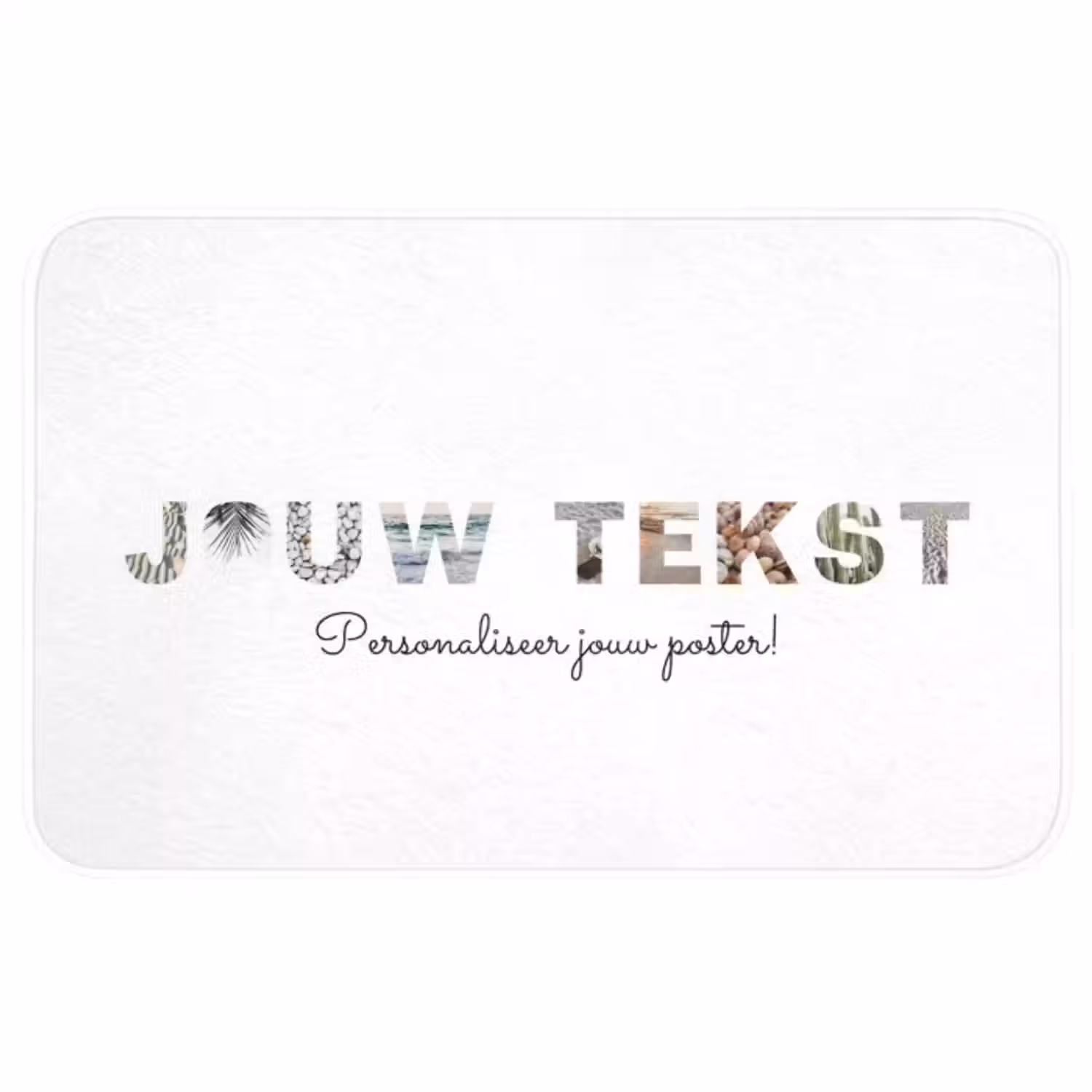 Gepersonaliseerde Wc Mat - Jouw Tekst - Lettercollage