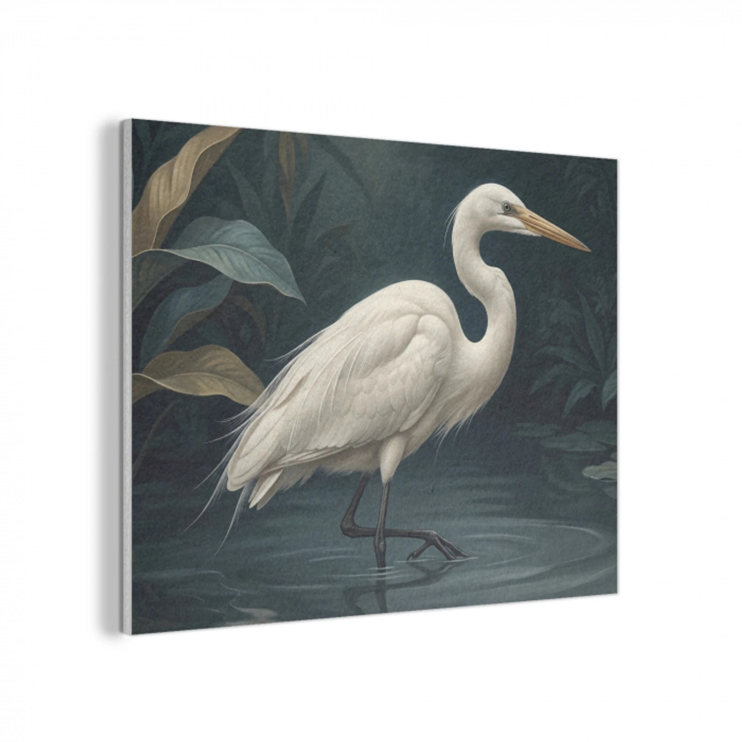 Reiger - Water - Natuur - Modern - Wit PET vilt klein -3d