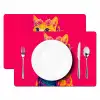 Kat - Kimono - Bloemen - Roze Placemat vinyl groot -zzsfeer2_Kitchenyeah-website