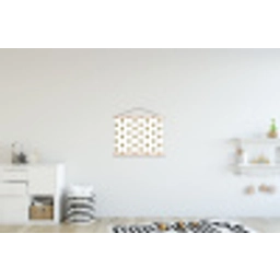 Bijen - Tijdloos - Wit textielposter latten blank klein 122 -kinderkamer