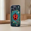 Bloemen - Lieveheersbeestje - Hartje - Rood Telefoonhoesje iPhone 17 Pro klein -sfeer2