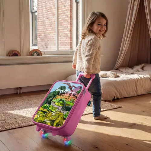Feest in Dinosaurusland Kinderkoffer - Roze klein -sfeer1