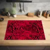 Zebra - Zwart - Roze - Neon Inductie beschermer vinyl 3mm klein 276 -sfeer5