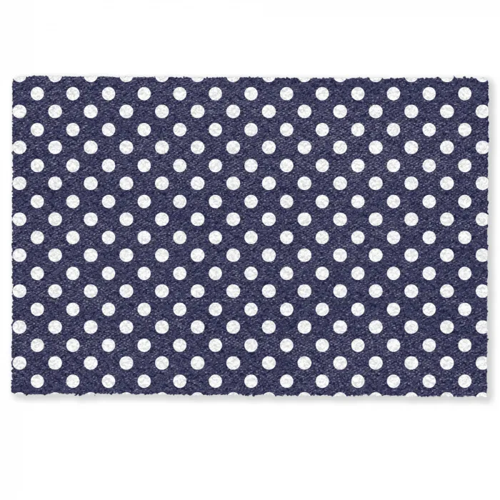 Oceaan - Stippen - Blauw - Wit Deurmat klein 898 -zkaufland3d
