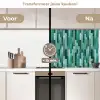 Tegels - Langwerpig - Turquoise keuken achterwand 2 middel 871 -voor-na2_NL