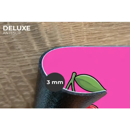 Kers - Roze - Fruit Placemat vinyl groot -closeup