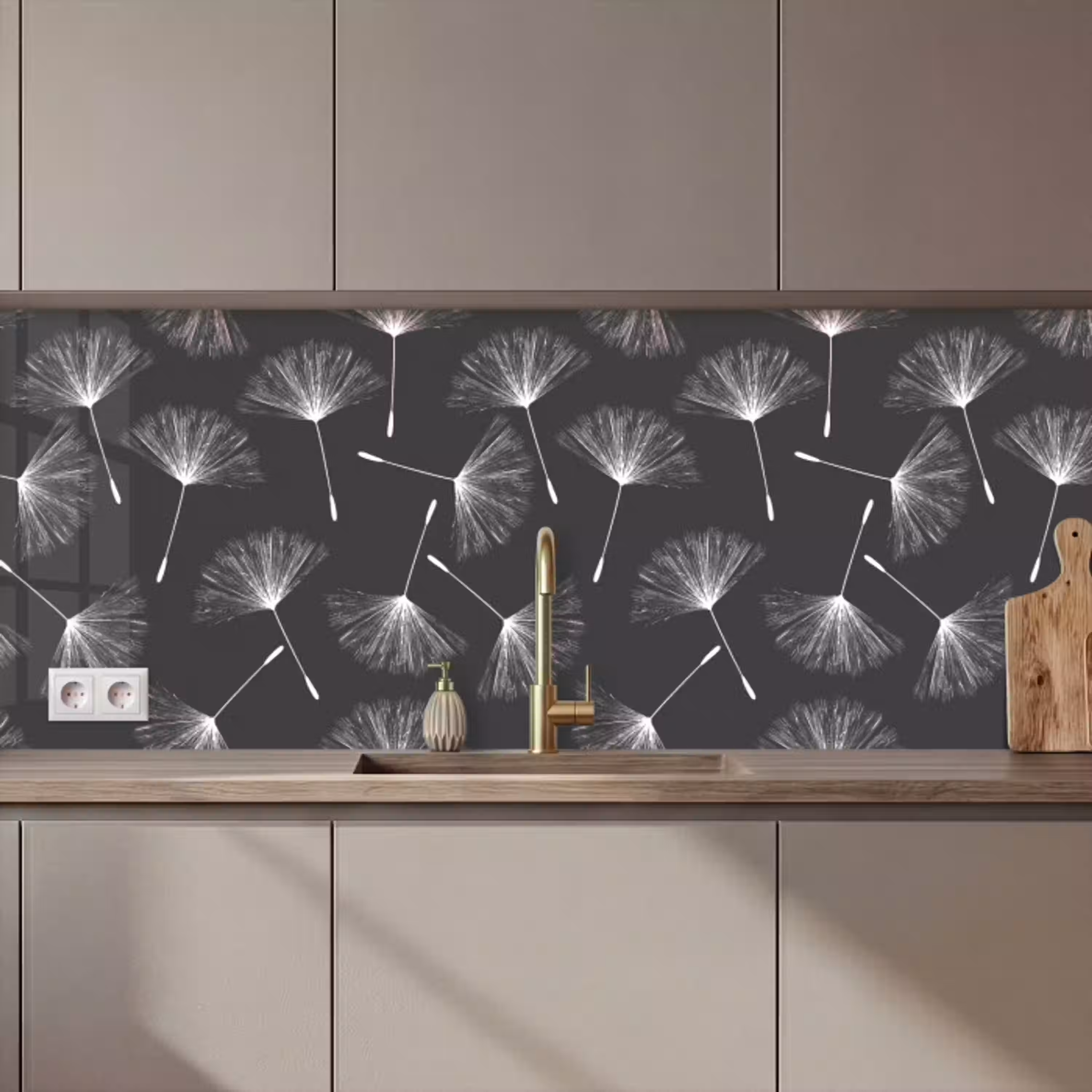 Design - Paardenbloem - Plant keuken achterwand 2 middel 871 zz_3dshopping