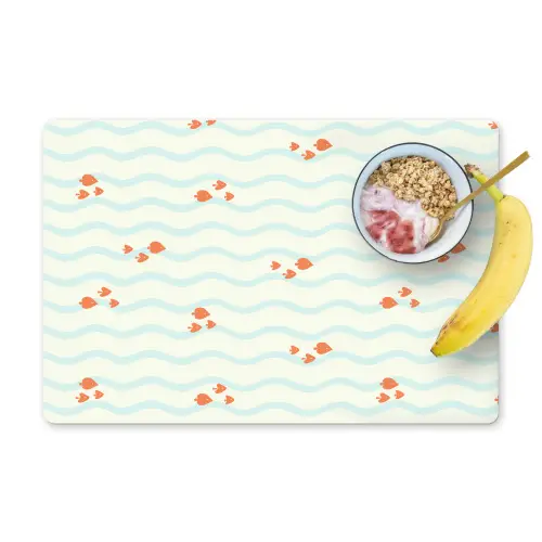 Golf - Vis - Blauw - Oranje Placemat vinyl groot 368 -zzzproduct_Kitchenyeah-website