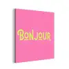 Roze - Groene Bonjour - art-deco aluminium wit klein -3d
