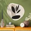 Plant - Beige - Japandi Wandcirkel Organisch Aluminium middel -sfeer2