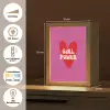Girl power - Hart - Roze - Rood Light Box met kabel (Tafellamp) klein -USP_DE