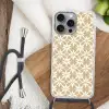 Bloemen - Patroon - Beige Hoesje iPhone 16 Pro Max met koord klein 804 -sfeer4