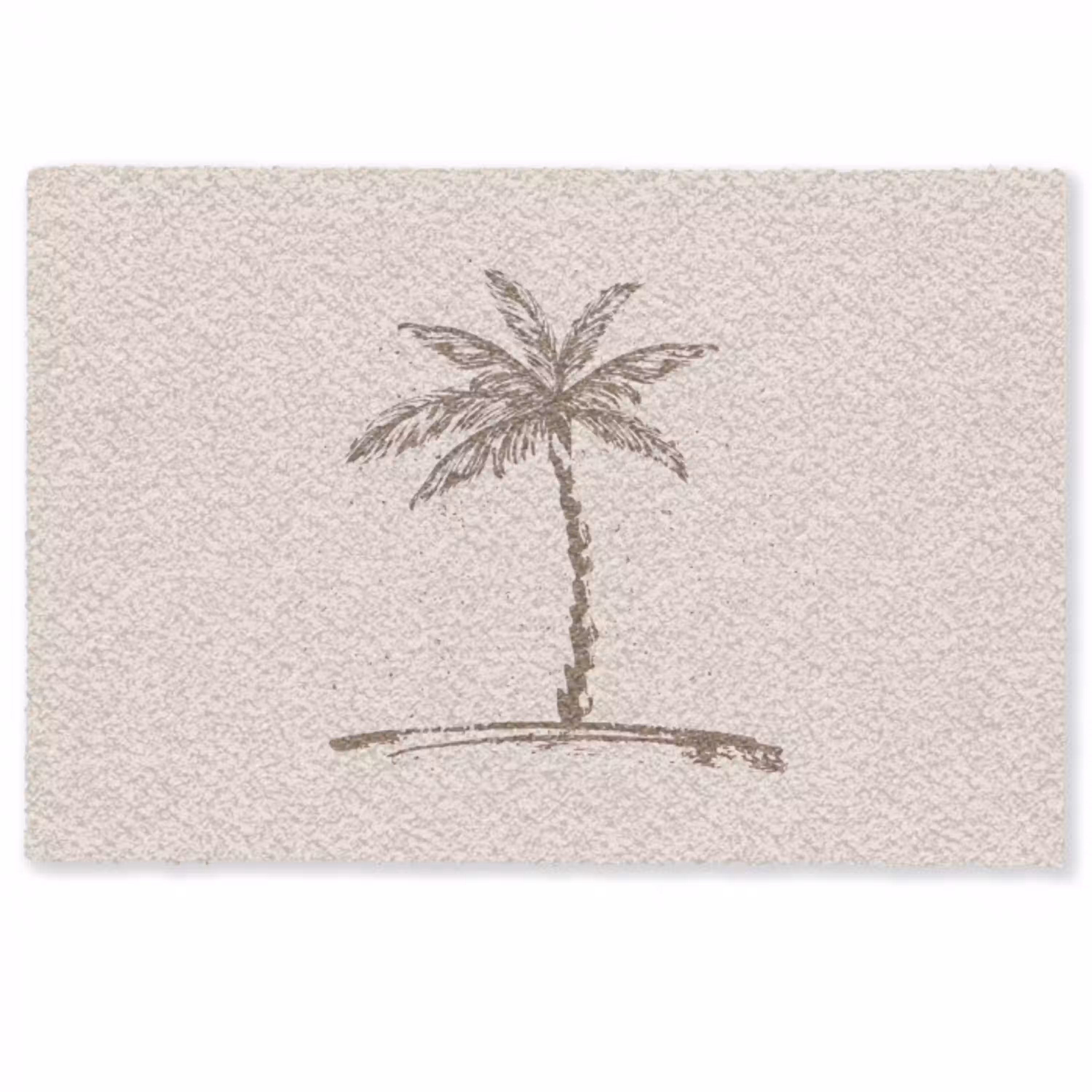 Palmboom - Bruin - Beige - Tropisch Deurmat klein -zkaufland3d