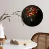 Bloemen - Takken - Boeket Wandcirkel kunststof plaat 5mm dik klein -sfeer4