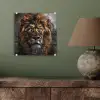 Leeuw - Dieren - Portret - Zwart - Luxe plexiglas 5mm klein -sfeer3