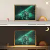 Vrachtwagen - Snelheid - Groen - Neon Light Box met batterij (Wandlamp kind) middel -sfeer3_kind