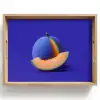 Meloen - Blauw - Oranje - Kunstzinnig Dienblad Rechthoek middel -z3d_shopping