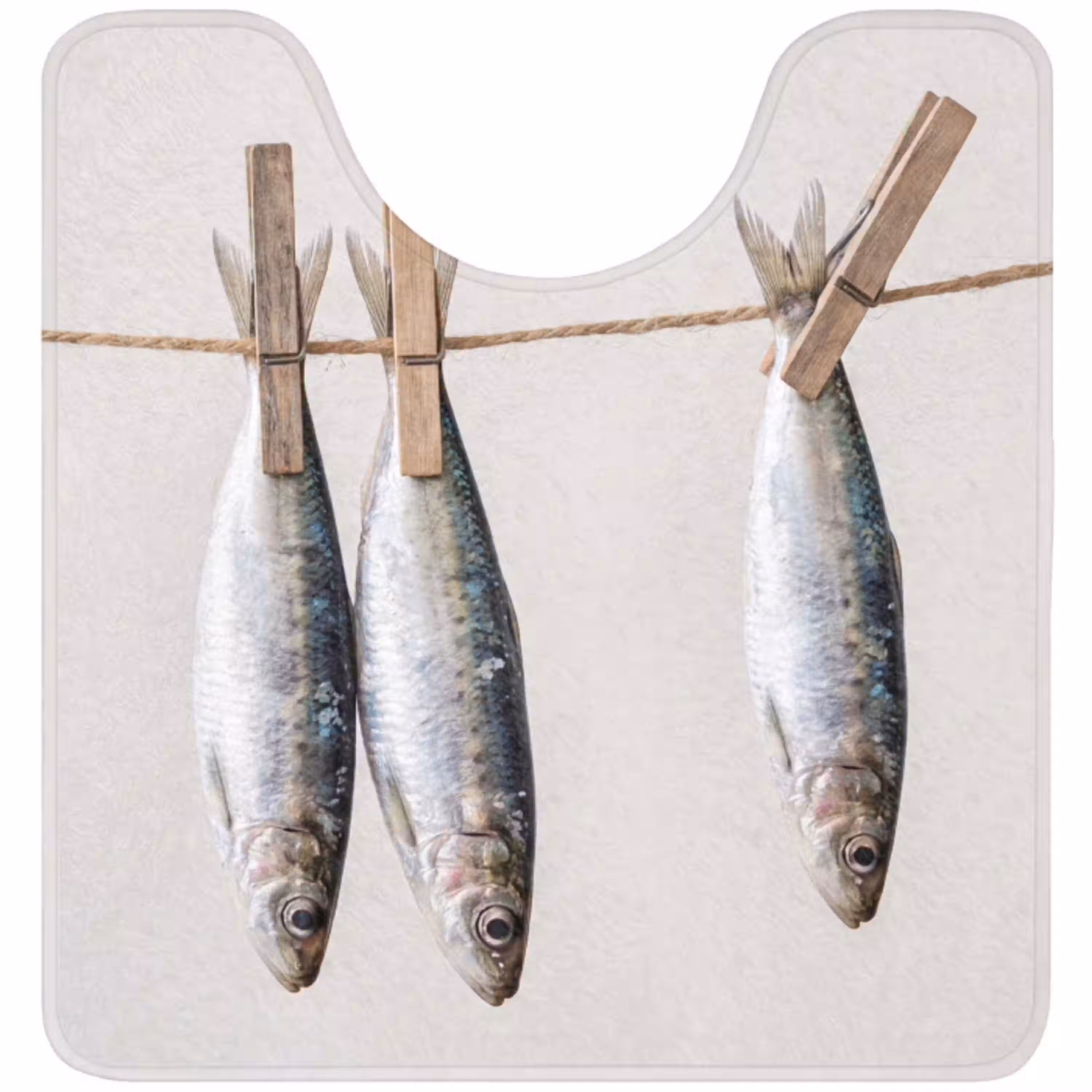 Vis - Hangend - Eten WCmat U-uitsnede middel -3d