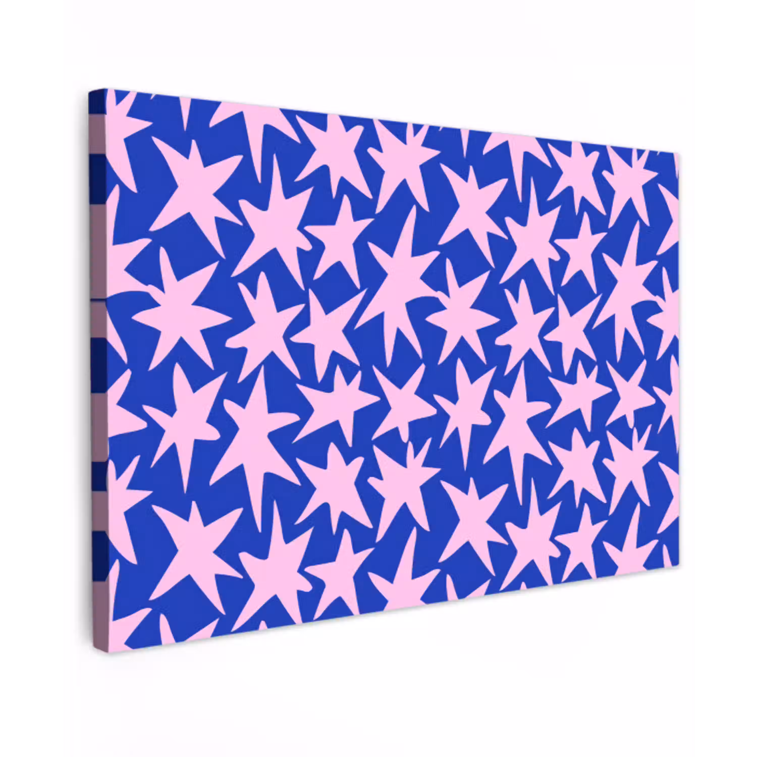 Modern - Sterren - Blauw Tuinposter op houten frame 2 cm dik klein 845 -3d