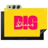 Dream big - Geel - Roze Inductie beschemer met haakjes klein -3d