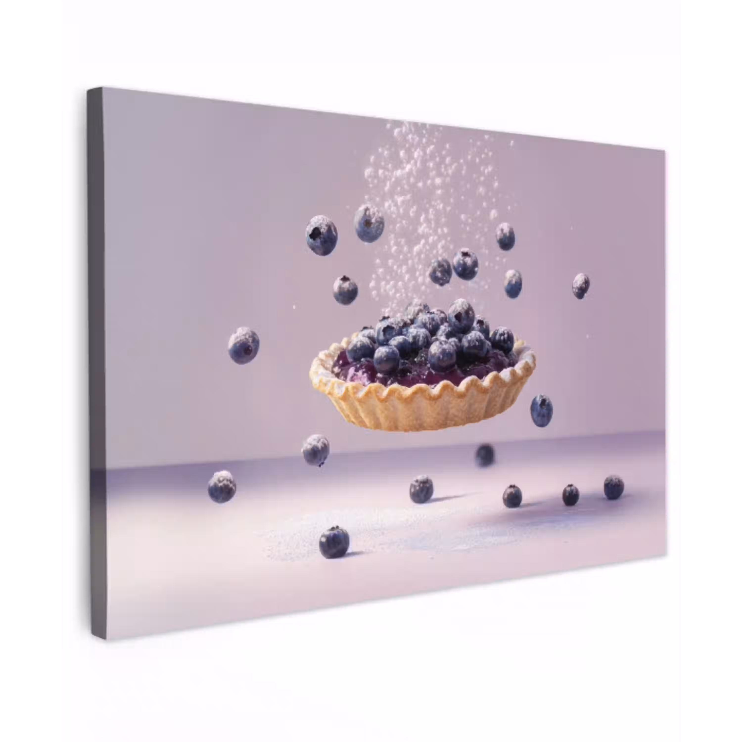 Eten - Taart - Bessen - Blauw canvas 2cm klein -z3d