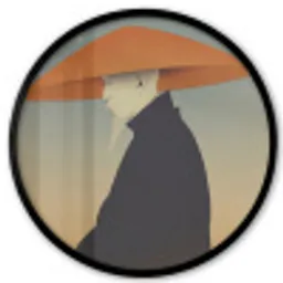 Minimalistisch - Silhouet - Oranje Fotolijst rond zonder passe partout klein -3d