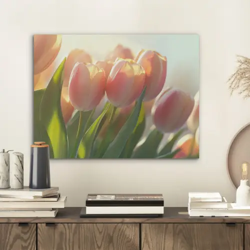 Tulpen - Roze - Zonnestralen PET vilt klein -sfeer1