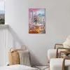 Pink - City - Bloemen tuinposter los doek klein -sfeer8