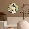 Vrouw - Mand - Citroenen - Bladeren Wandcirkel plexiglas klein -sfeer1