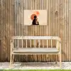 Katten - Zwart - Abstract - Cirkels Tuinposter op houten frame 2 cm dik klein -sfeer4