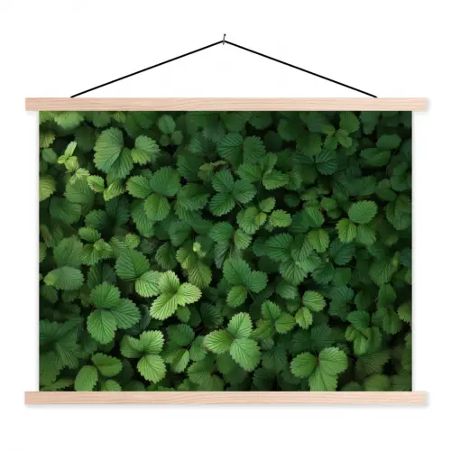 Groen - Bladeren - Kartel - Zonlicht textielposter latten blank klein -3d