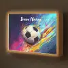 Neon - Voetbal - Kleurrijk Light Box met batterij (Wandlamp kind) middel -z3d_website