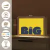 Geel - Think big - Grafisch Light Box met kabel (Tafellamp) klein -USP_websiteoverzichtNL