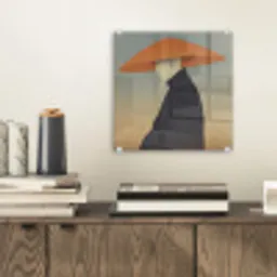 Minimalistisch - Silhouet - Oranje plexiglas 5mm klein -sfeer1