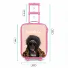 Aap met Loly Kinderkoffer - Roze klein -productfoto_formaten