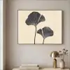 Bladeren - Minimalistisch - Zwart Textielframe zwart klein -sfeer2