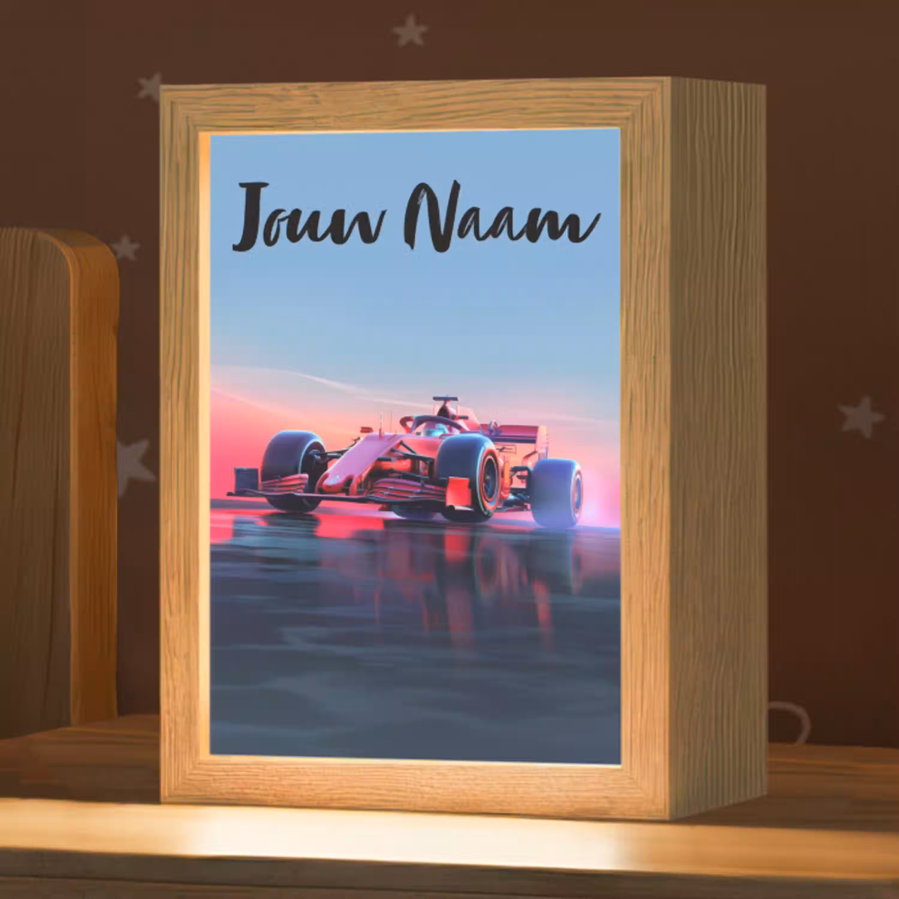 Formule 1 - Race  - Auto - Jongens Light Box met kabel (Kinderlampje) klein -zzz_3d_website