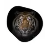 Tijger - Wilde dieren - Portret - Zwart - Dieren Wandcirkel Organisch Forex 3mm klein -3d