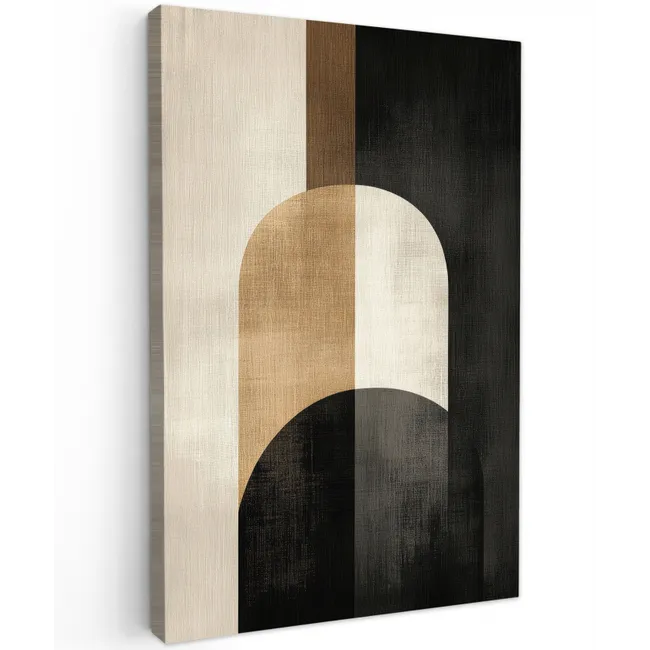 Geometrische - Vormen - Wit Tuinposter op houten frame 2 cm dik klein -3d