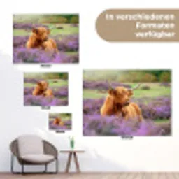 Hooglander in de Heide tuinposter los doek klein -Xsfeer9_DE