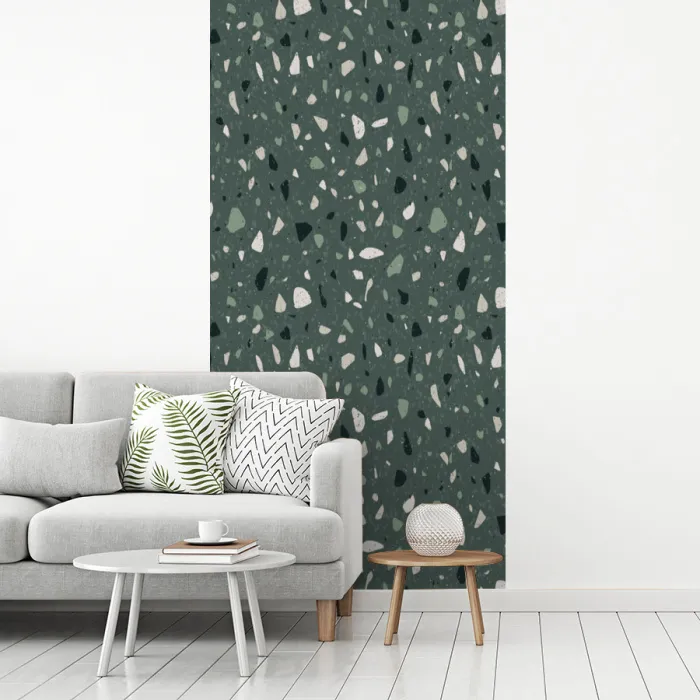 Terrazzo -  Patroon - Kleurrijk - Groen fotobehang vinyl groot 64 -woonkamer