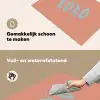 XOXO - Blauw - Perzikkleur Inductie beschemer met haakjes klein -ky-schoon-nl