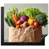 Papieren - Boodschappen - Groente - Kleurrijk Inductie beschermer vinyl 3mm middel -3d