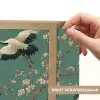 Kersenbloesem - Kraamvogels - Groen Light Box met batterij (Wandlamp) middel 907 -USP_websiteprintNL
