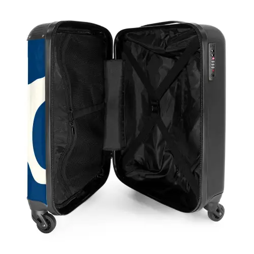 Abstract - Blauwe vormen NBS - Handbagage koffer - Kinderen Unisex middel -binnenkant