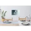 Kristal - Bloemen - Grijs Muursticker klein -eettafel