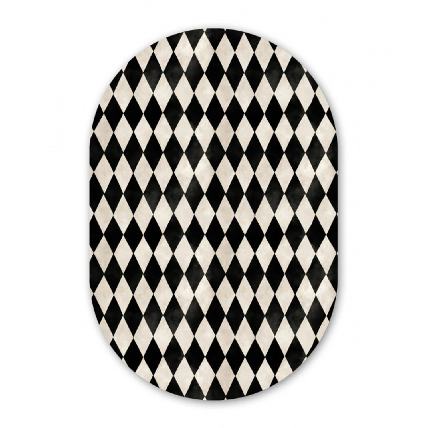 Klassiek - Patroon - Zwart Wandcirkel Ovaal Forex klein 630 -3d