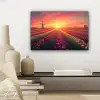 Windmolen - Zonsondergang - Landschap canvas 2cm klein -sfeer6