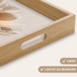 Bloem - Beige - Crème Dienblad Rechthoek middel -USP_HandgreepDE